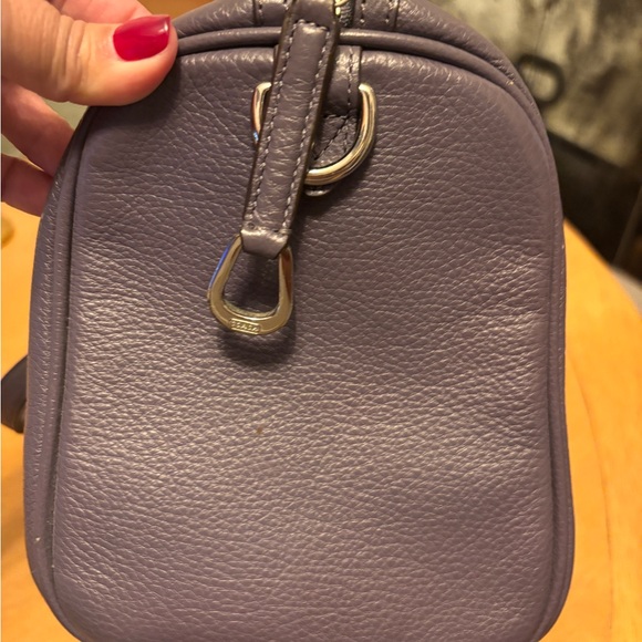 Coach Dark Purple Leather Satchel
